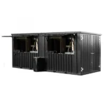 Demonterbarer Barcontainer 6×2 meter XL Svart RAL 9005