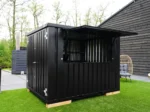 XL demonterbarer Barbehälter 3 x 2 meter Svart RAL 9005 - Image 4