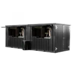 Demonterbarer Barcontainer 8×2 meter Svart RAL 9005