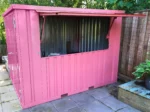 XL demonterbar Barcontainer 3×2 m Rosa RAL 3015 - Bilde 7