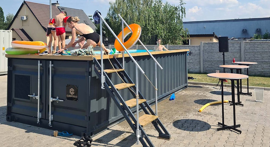 Containersvommebasseng 6,2m x 2,5m klar til bruk, Komfortpakke