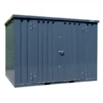 Container 3 x 2 meter Dobbeltdor pa langsiden Antrasitt RAL 7016