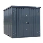 Container 3 x 2 meter Dobbeltdor pa kortsiden Antrasitt RAL 7016