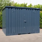 Container 3 x 2 meter Dobbeltdor pa langsiden Antrasitt RAL 7016 - Bilde 2