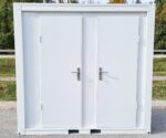 Sanitærbeholder SCDD RAL 9002 Gråhvit | H 2350 x B 2400 x D 1250 mm | 2 dører | med dusj - Bilde 8