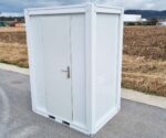 Sanitærbeholder SCEW RAL 9002 Gråhvit | H 2335 x B 1650 x D 1200 mm | enfløyet dør | med varmtvann - Bilde 8