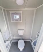 Sanitærbeholder SCEW RAL 9002 Gråhvit | H 2335 x B 1650 x D 1200 mm | enfløyet dør | med varmtvann - Bilde 5