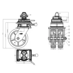 Styrehjul for containerhjul, Ø 252 mm – 4-pakning - Image 5